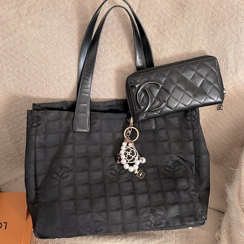 2-fer plus 2 more Cambon wallet with Traveline tote CHANEL bundle of 4 items